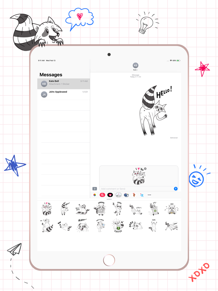 Raccoons day Stickers