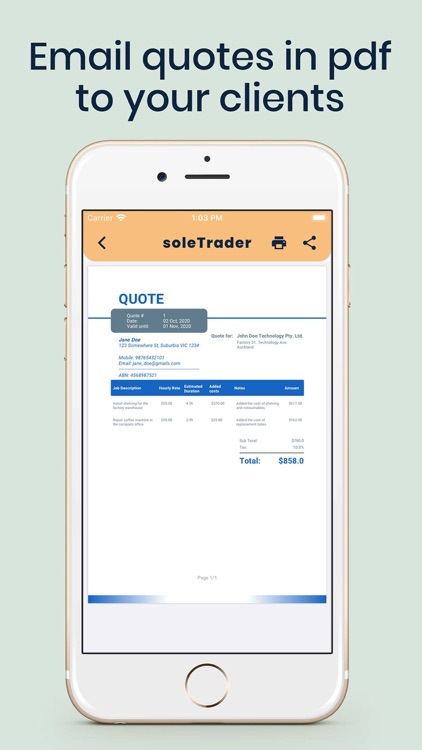 Sole Trader - Quotes, Invoices screenshot-4