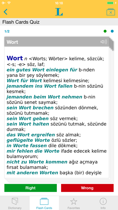 Big German Turkish Dictionary Screenshot