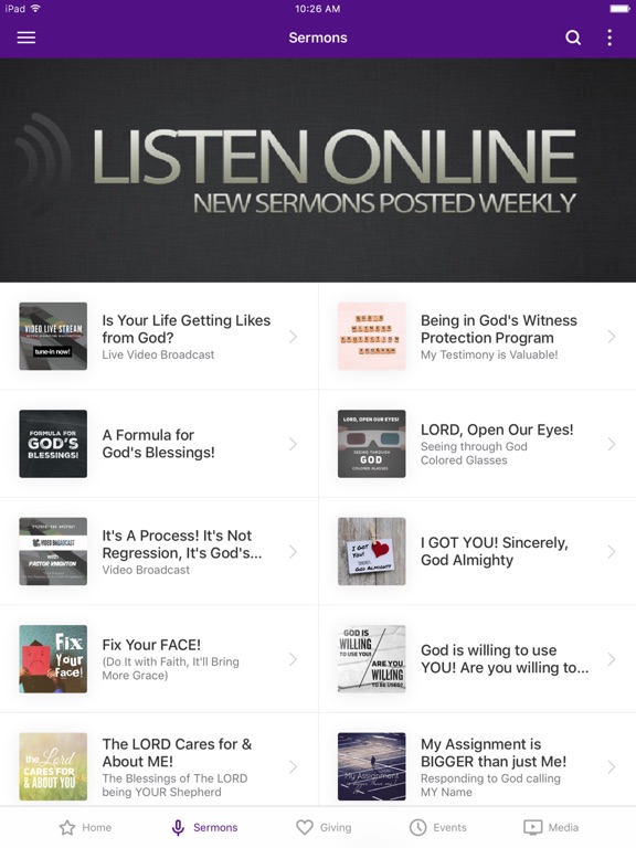 Spirit of God Christian Church iPad screenshot 2 - Education app