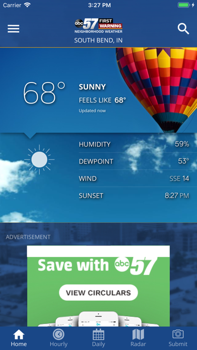 ABC 57 Weather Screenshot