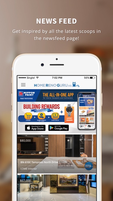 HomeRenoGuru Renovation Portal Screenshot