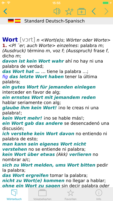Screenshot #1 pour Großes Spanisch Wörterbuch