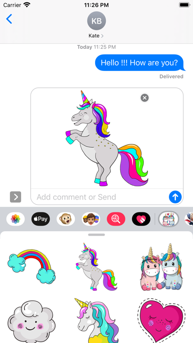 Screenshot #1 pour Unicorn Sweet Stickers Pack