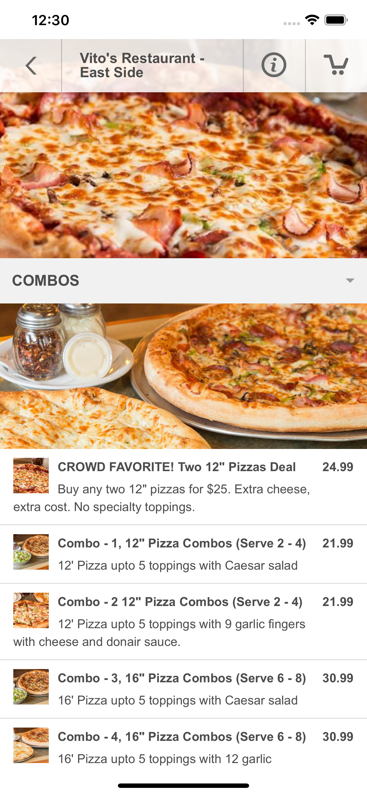 Vito's Restaurants screenshot 3