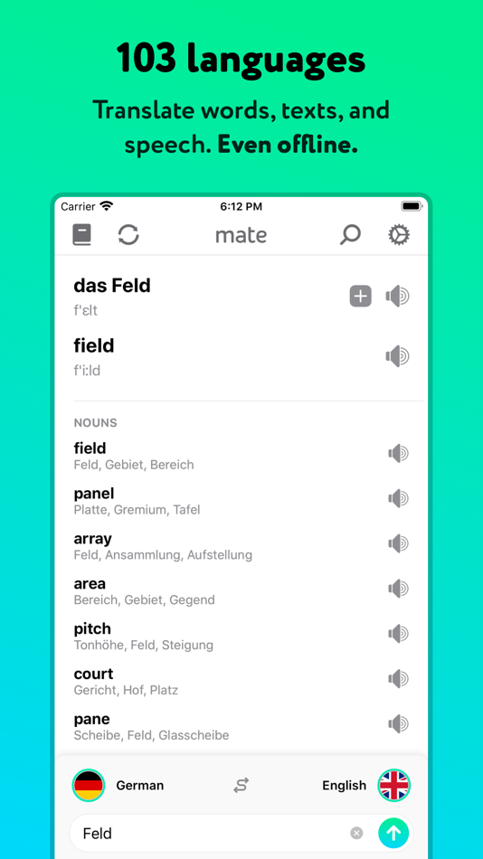 #1. Language Translator by Mate (iOS) 由: Twopeople Software
