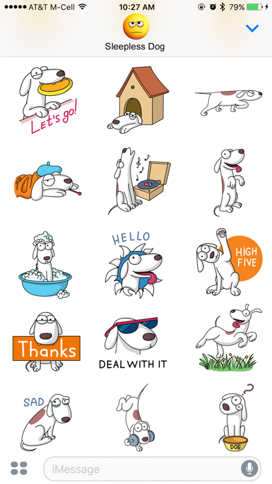 Sleepless Dog Stickers Screenshot
