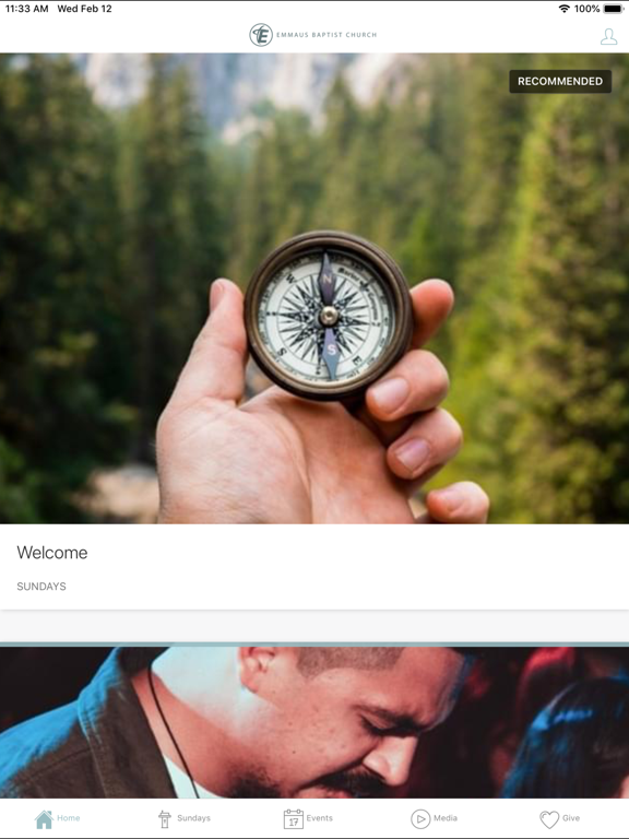 Emmaus Baptist Church iPad screenshot 1 - Lifestyle app