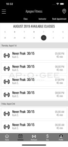 Apogee Fitness screenshot #3 for iPhone
