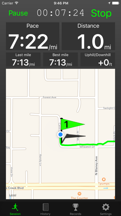 Fitmeter Run - GPS Tracker Screenshot