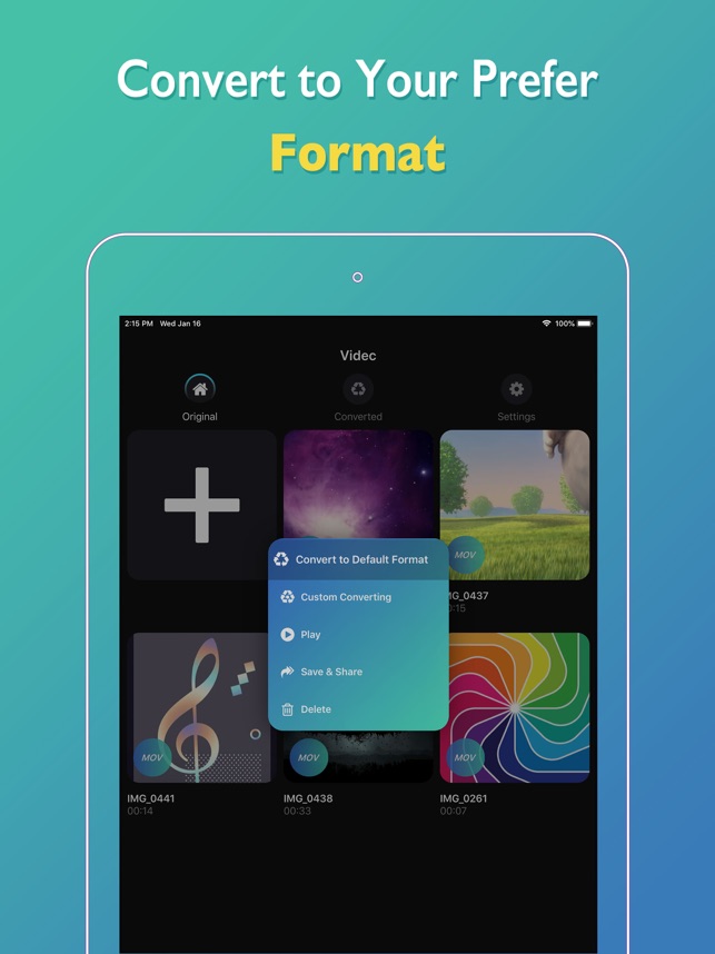 ‎Videc - Any Video Converter Screenshot