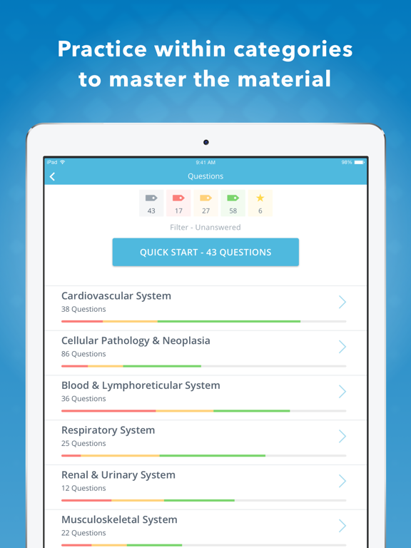 USMLE Step 1 Mastery iPad screenshot 4 - Medical app