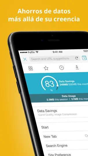 Captura de pantalla de Puffin Web Browser en iPhone 5