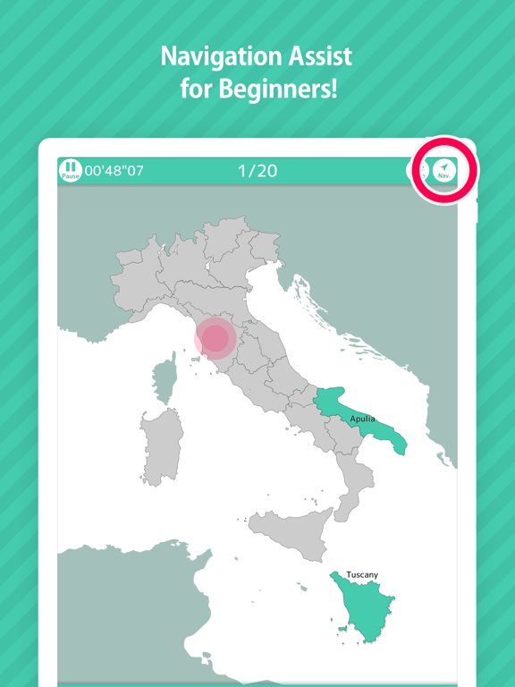 Italy Map Puzzle iPad screenshot
