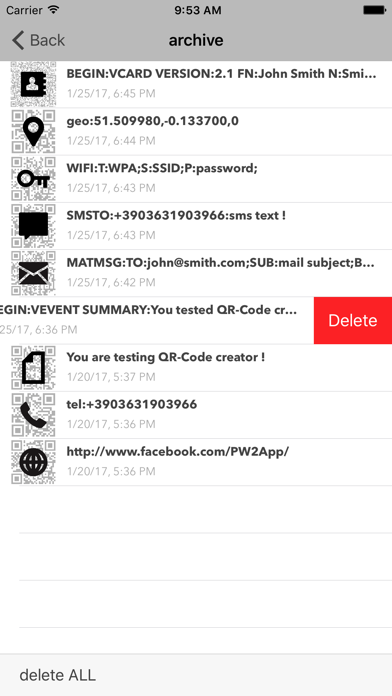 QR-Code creator Screenshot