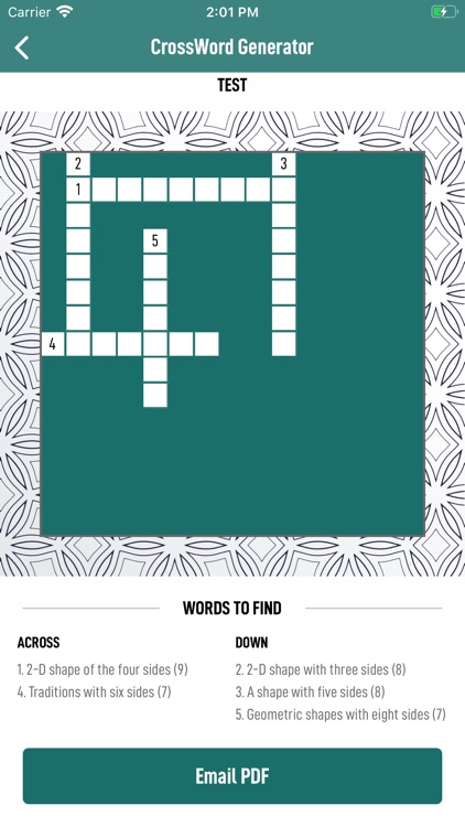 CrossWord Puzzle Generator