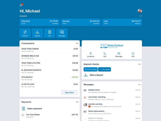 USFCU iPad screenshot 3 - Finance app