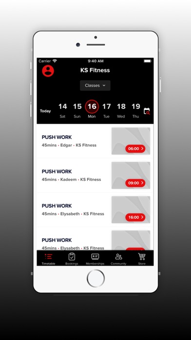 KS Fitness App Screenshot