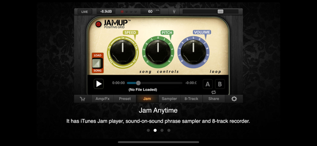 Captura de tela do JamUp Pro