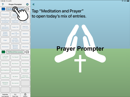 Christian Prayer Prompter iPad screenshot 3 - Productivity app