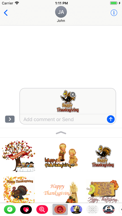 Thanksgiving Day GIF Stickers Screenshot