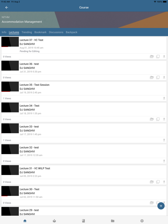 Impartus Lecture Capture iPad screenshot