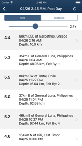 Earthquake Monitor screenshot