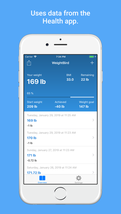 Screenshot #1 pour WeightBird