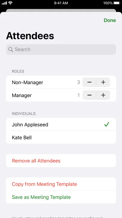 Meeting Cost Timers iPhone-skjermbilde 6