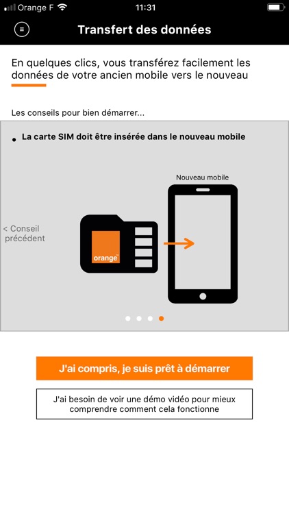 Transfert des données