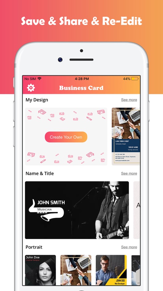 #10. Business Card Maker! (iOS) 由: Bhavesh Gabani