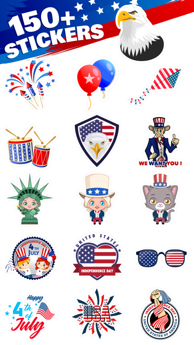 Screenshot #1 pour 4th of July Stickers ⋆