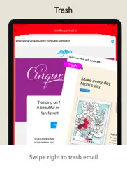 email client - swipe mail app iPad Captures Décran 4