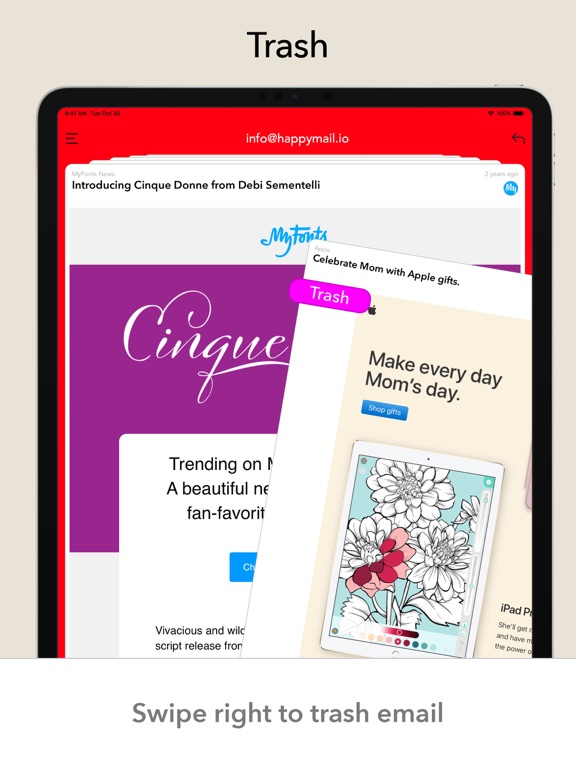 Email Client App iPad screenshot 4 - Utilities app