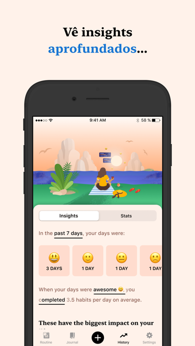 Tangerine: bem-estar & metas