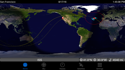 GoISSWatch ISS Tracking Screenshot