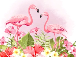 Express your happy moments with Flamingo stickers