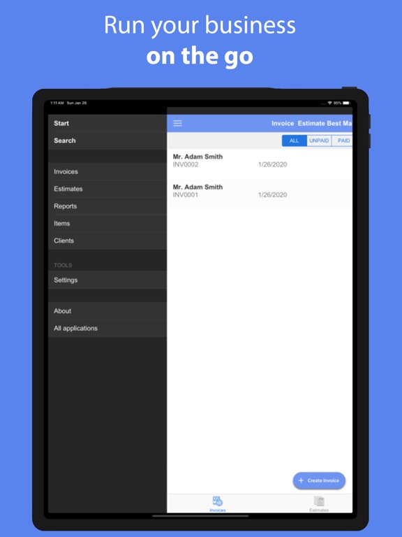 Invoice Maker‎ iPad screenshot 2 - Business app