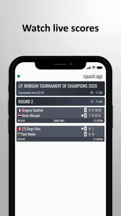Squash Live Score