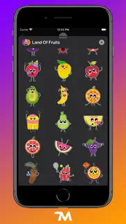 land of fruits stickers iphone screenshot 3