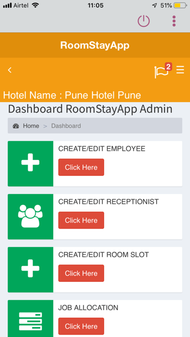 RoomStayAdminApp Screenshot