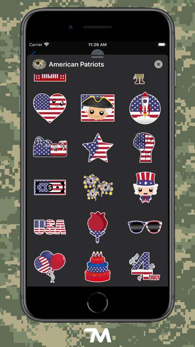 Screenshot #3 pour Américains Patriotes Emojis