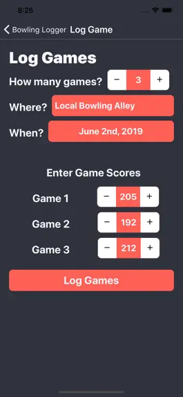 Game screenshot Bowling Logger apk