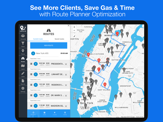LeadPlotter Route & Sales CRM iPad screenshot 5 - Business app