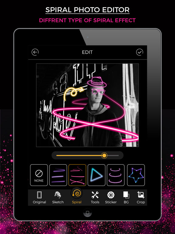 Screenshot #4 pour Neon Photo Editor - No Crop