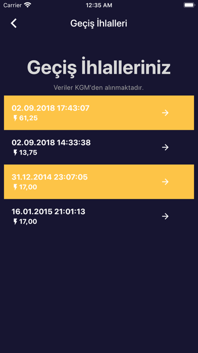 Screenshot #3 pour Geçiş Cezaları | KGM