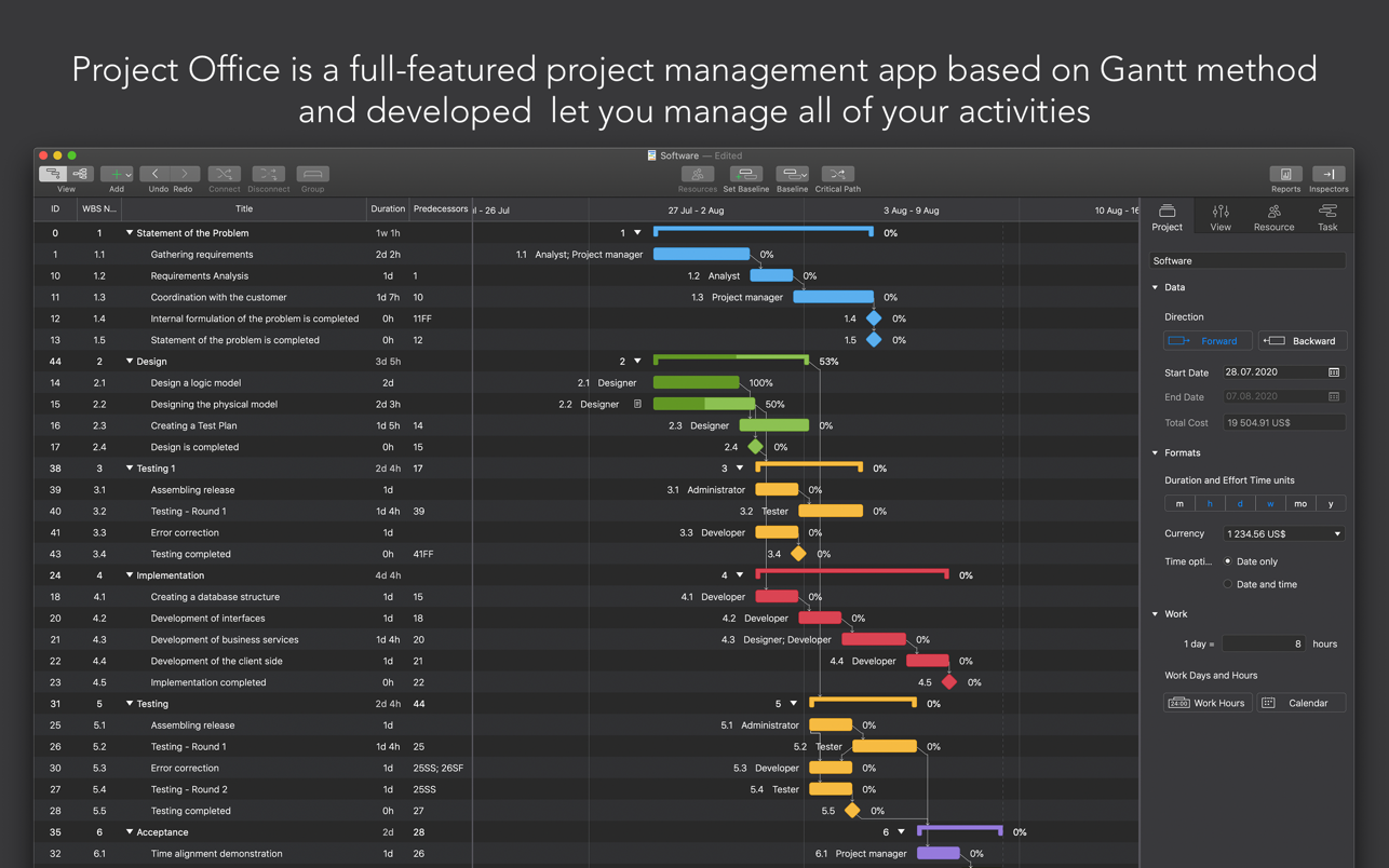 Project Office Mac 破解版办公项目管理工具项目办公室：甘特图- 麦氪搜()