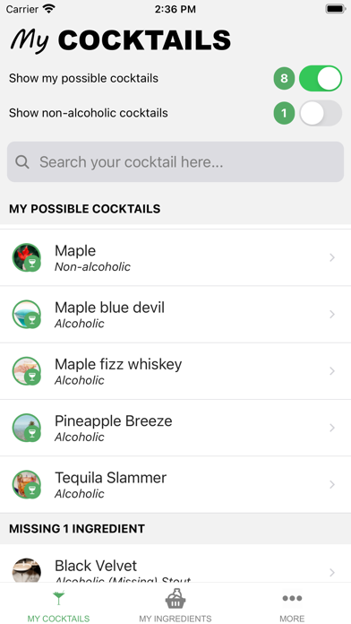 My Cocktails screenshot 2