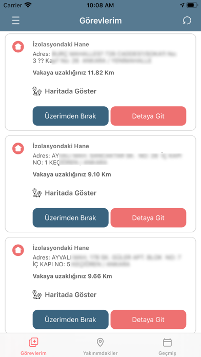 Filyasyon ve İzolasyon Takibi Screenshot