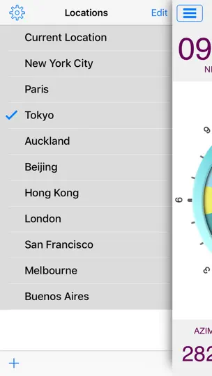 Скриншот Orbit: Позиция солнца на iPhone 4